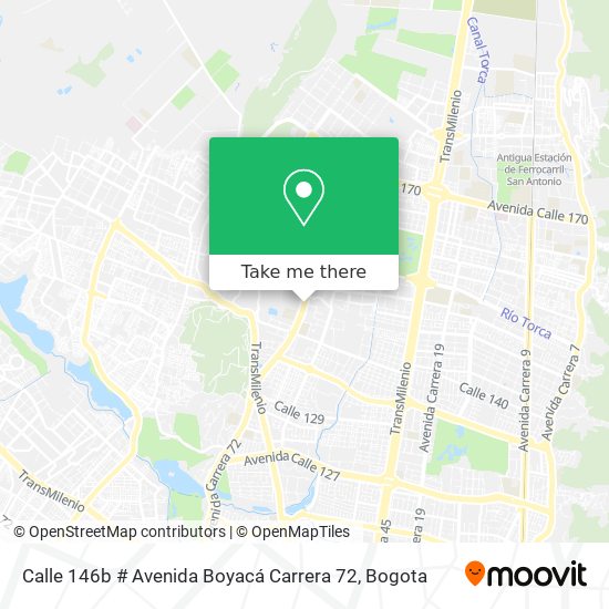 Calle 146b # Avenida Boyacá Carrera 72 map