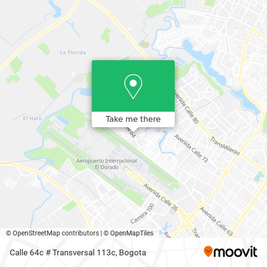Mapa de Calle 64c # Transversal 113c