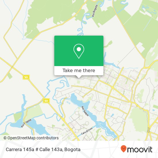 Mapa de Carrera 145a # Calle 143a