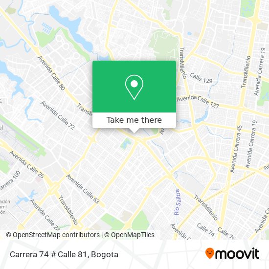 Mapa de Carrera 74 # Calle 81