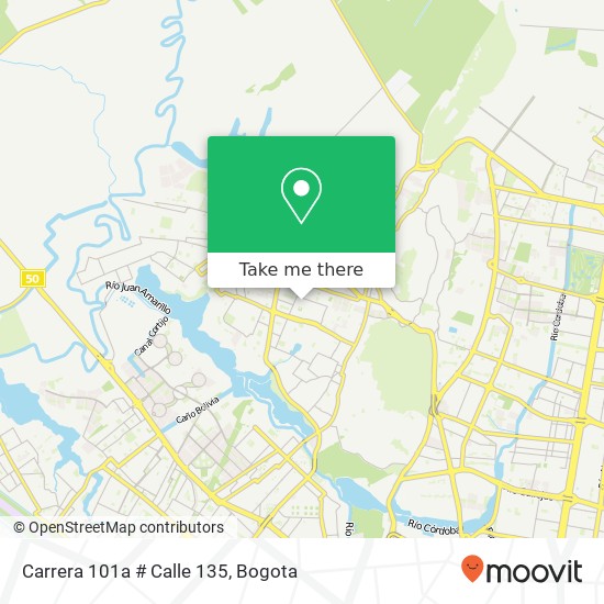 Carrera 101a # Calle 135 map