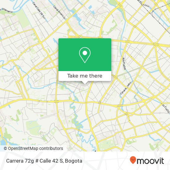 Mapa de Carrera 72g # Calle 42 S