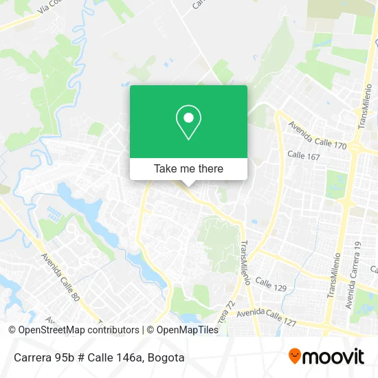 Mapa de Carrera 95b # Calle 146a