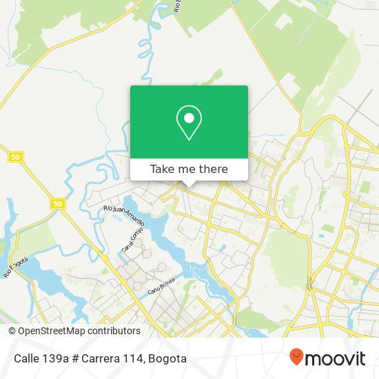 Calle 139a # Carrera 114 map
