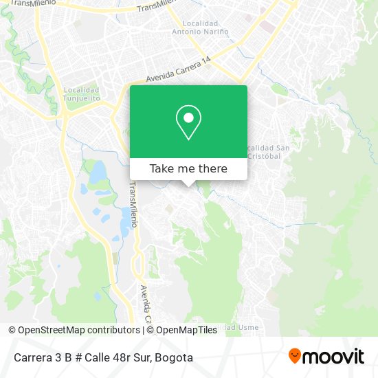 Carrera 3 B # Calle 48r Sur map