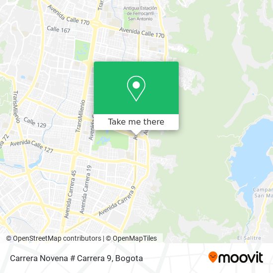 Mapa de Carrera Novena # Carrera 9