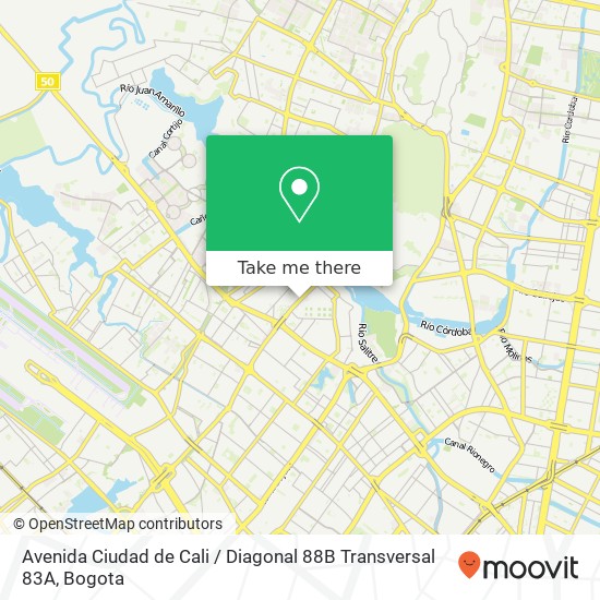 Avenida Ciudad de Cali / Diagonal 88B Transversal 83A map