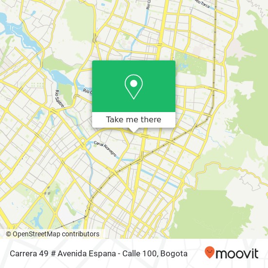Carrera 49 # Avenida Espana - Calle 100 map