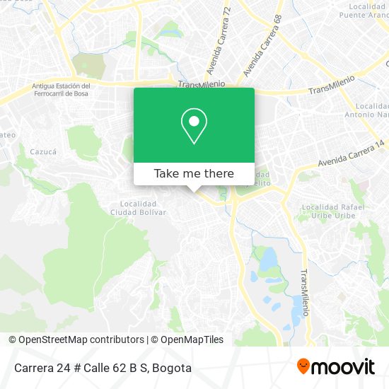 Carrera 24 # Calle 62 B S map