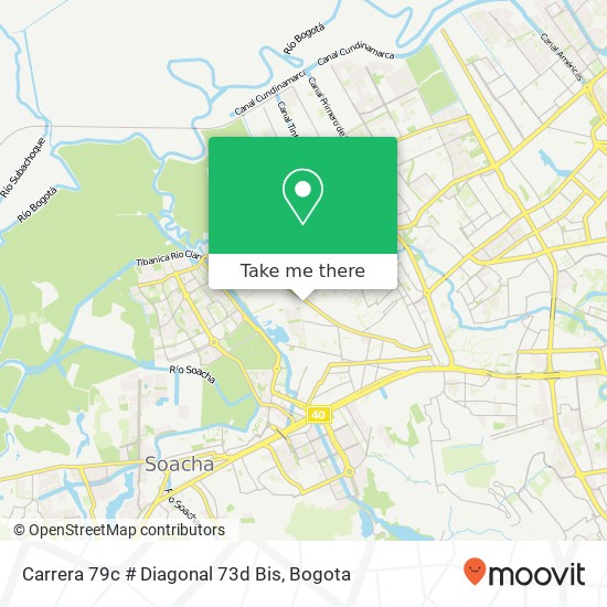 Mapa de Carrera 79c # Diagonal 73d Bis