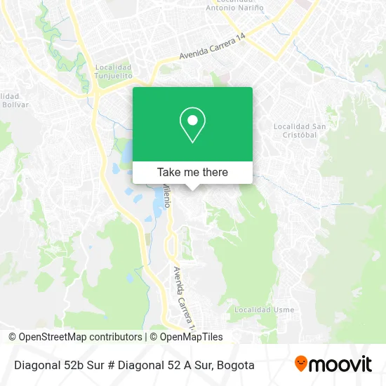 Diagonal 52b Sur # Diagonal 52 A Sur map