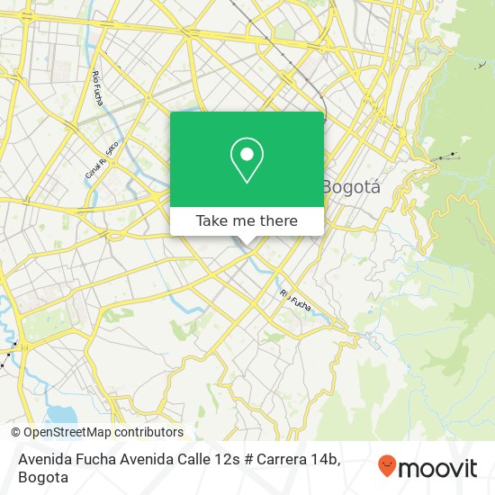 Avenida Fucha Avenida Calle 12s # Carrera 14b map