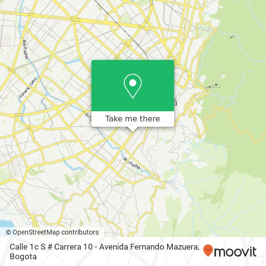 Calle 1c S # Carrera 10 - Avenida Fernando Mazuera map