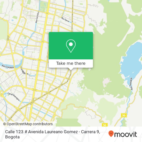 Calle 123 # Avenida Laureano Gomez - Carrera 9 map