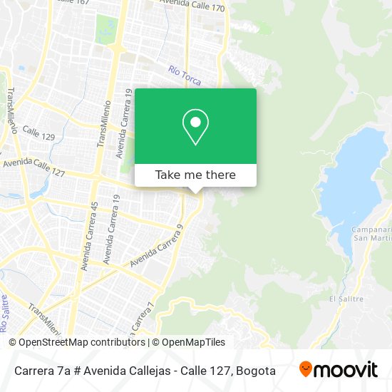 Carrera 7a # Avenida Callejas - Calle 127 map