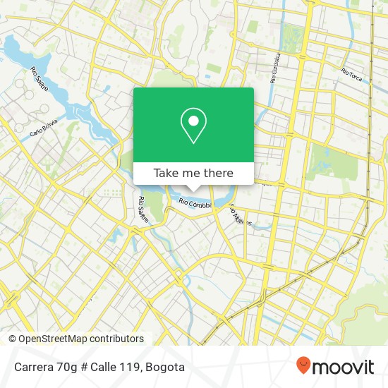 Mapa de Carrera 70g # Calle 119