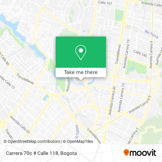 Mapa de Carrera 70c # Calle 118