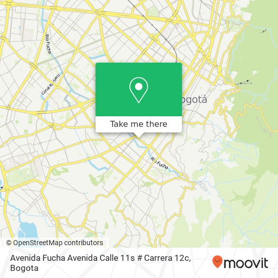 Avenida Fucha Avenida Calle 11s # Carrera 12c map