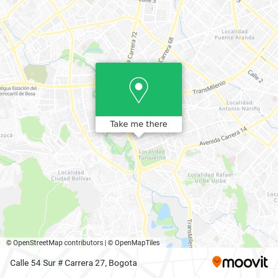 Calle 54 Sur # Carrera 27 map