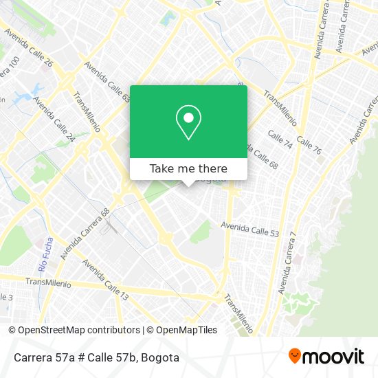 Carrera 57a # Calle 57b map