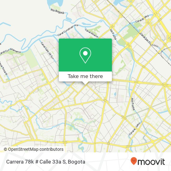 Mapa de Carrera 78k # Calle 33a S