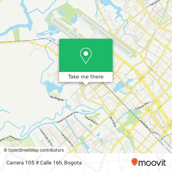 Carrera 105 # Calle 16h map