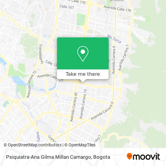 Psiquiatra-Ana Gilma Millan Camargo map