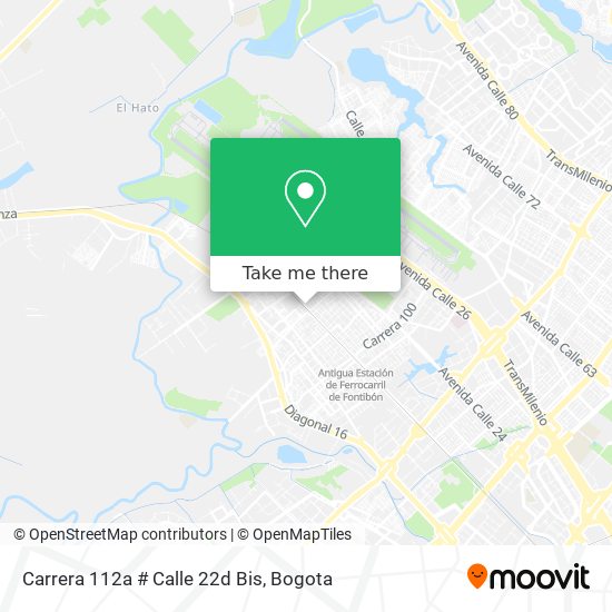 Mapa de Carrera 112a # Calle 22d Bis