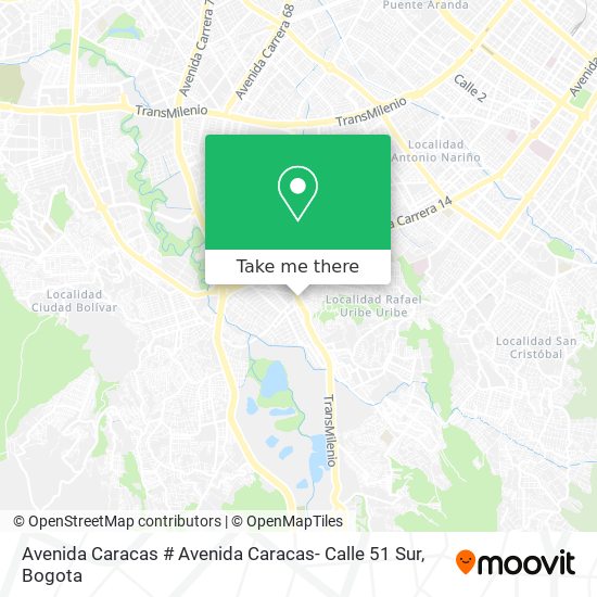 Avenida Caracas # Avenida Caracas- Calle 51 Sur map