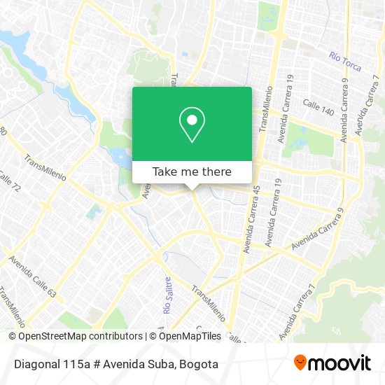 Diagonal 115a # Avenida Suba map