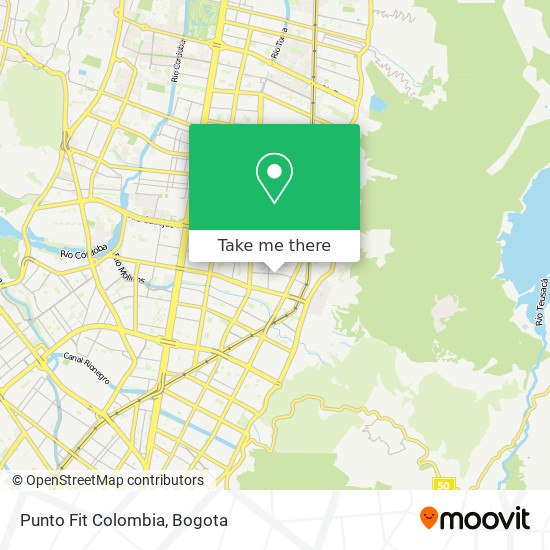 Punto Fit Colombia map