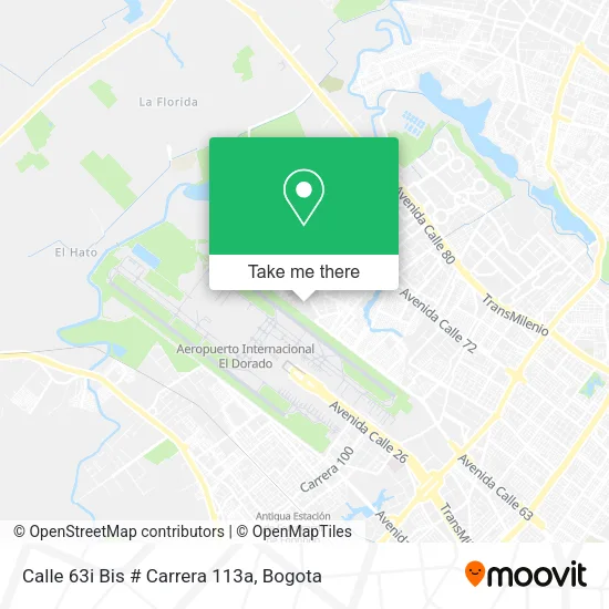 Mapa de Calle 63i Bis # Carrera 113a