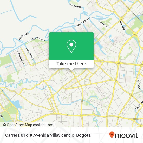 Carrera 81d # Avenida Villavicencio map