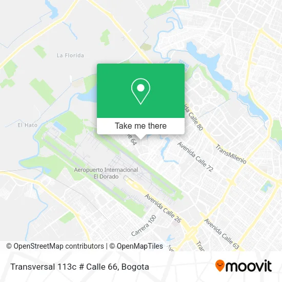 Transversal 113c # Calle 66 map