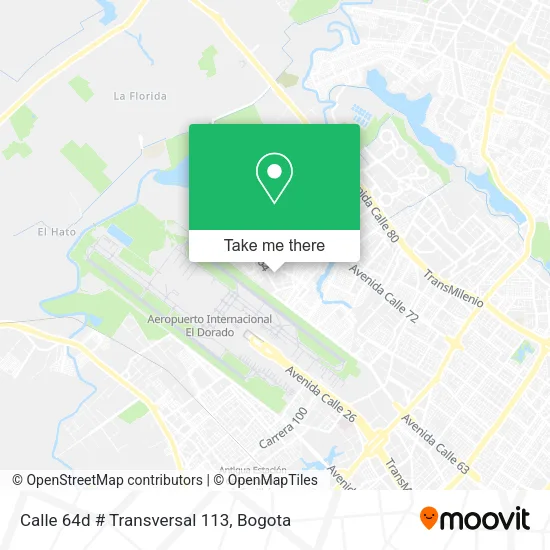 Mapa de Calle 64d # Transversal 113