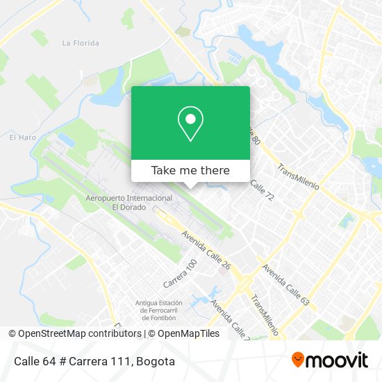 Mapa de Calle 64 # Carrera 111