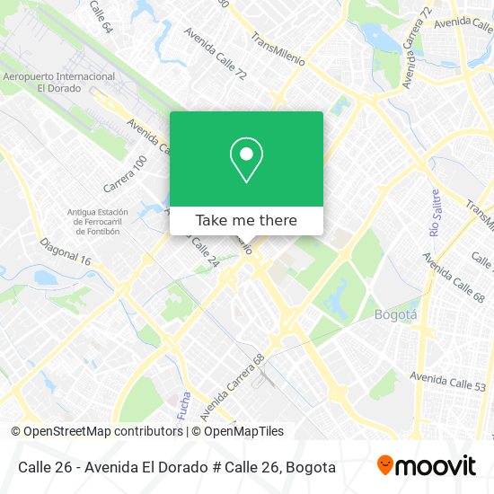 Mapa de Calle 26 - Avenida El Dorado # Calle 26