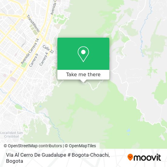 Vía Al Cerro De Guadalupe # Bogota-Choachi map
