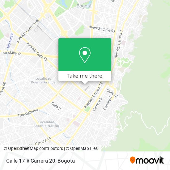 Mapa de Calle 17 # Carrera 20