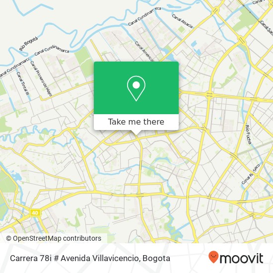 Carrera 78i # Avenida Villavicencio map
