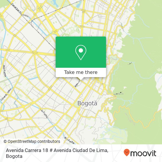 Avenida Carrera 18 # Avenida Ciudad De Lima map
