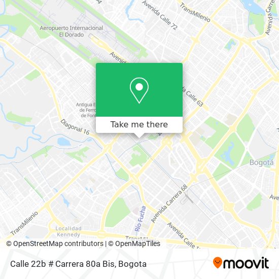 Calle 22b # Carrera 80a Bis map