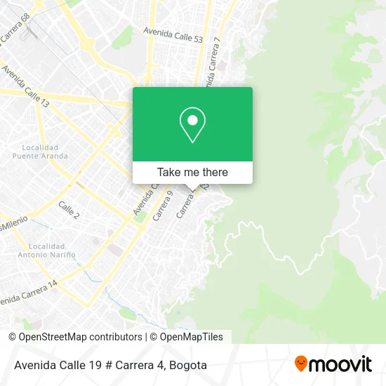 Mapa de Avenida Calle 19 # Carrera 4
