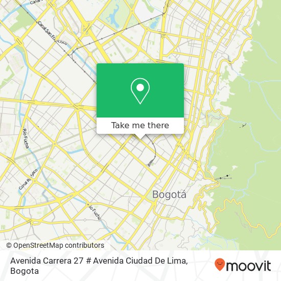 Mapa de Avenida Carrera 27 # Avenida Ciudad De Lima