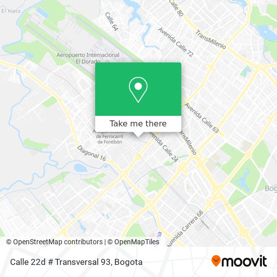 Mapa de Calle 22d # Transversal 93