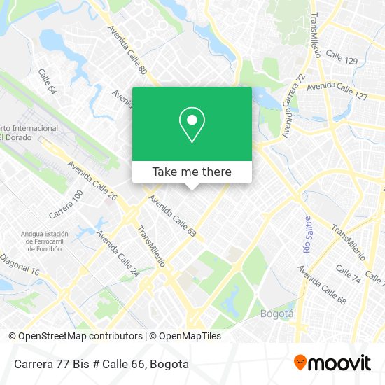 Carrera 77 Bis # Calle 66 map