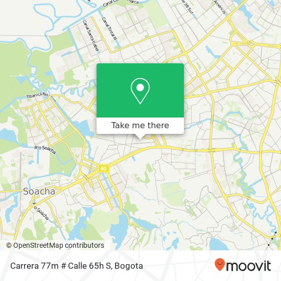 Mapa de Carrera 77m # Calle 65h S