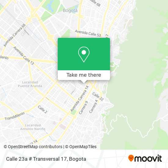 Calle 23a # Transversal 17 map