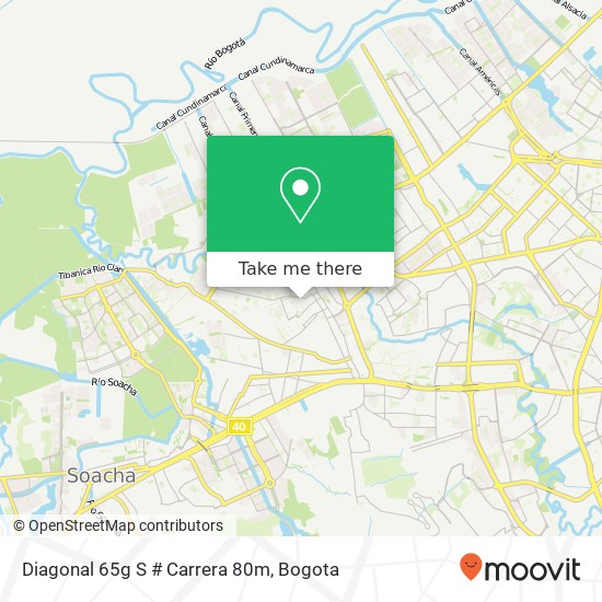 Diagonal 65g S # Carrera 80m map