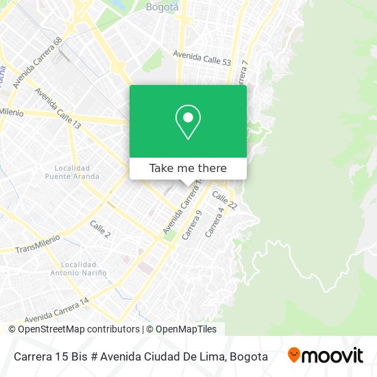 Carrera 15 Bis # Avenida Ciudad De Lima map